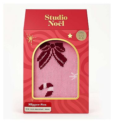 Studio Noel Christmas Slipper Socks, One Size 4-8