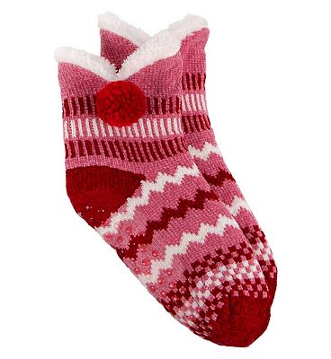 Studio Noel Ladies Cosy Lined Slipper Socks, One Size 4-8