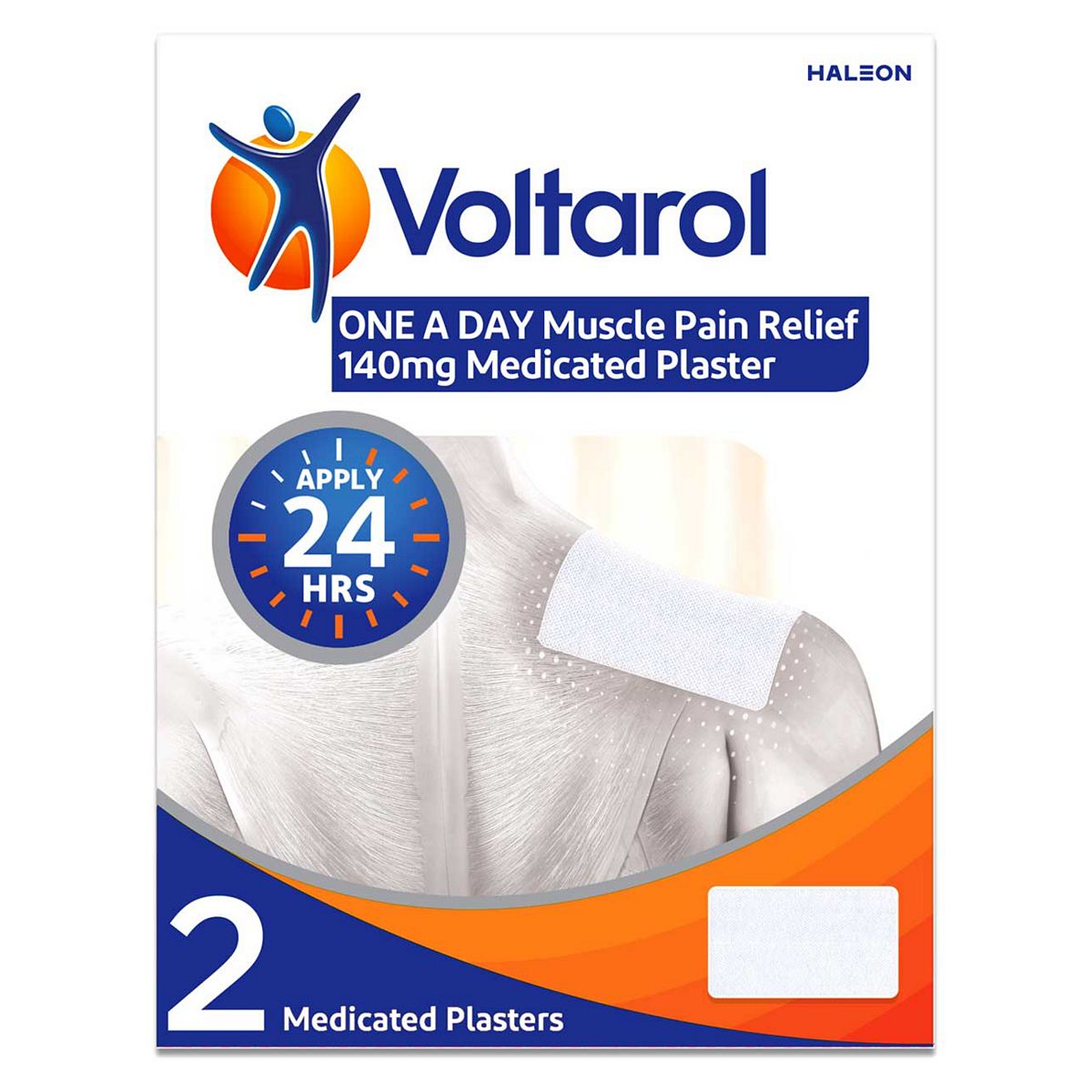 Voltarol One A Day Muscle Pain Relief 140Mg Medicated Plaster - 2 Plasters
