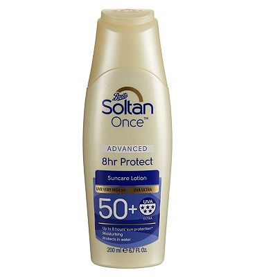 Click to view product details and reviews for Soltan Once Advanced 8 Hour Protect Suncare Lotion Spf50 200ml.