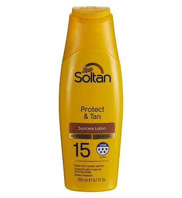 Soltan Protect & Tan Suncare Lotion SPF15 200ml