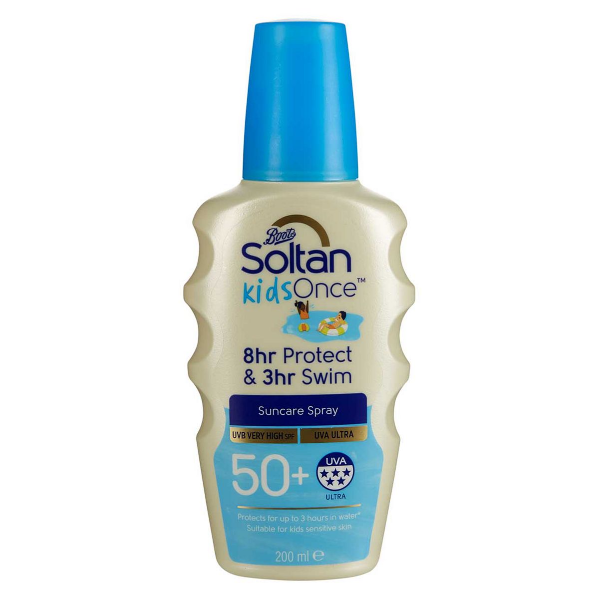 Soltan Kids Once 3Hr Protect & Swim Suncare Spray Spf50+200 Ml, 200Ml