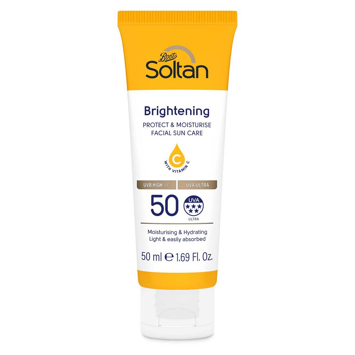 Soltan Protect & Moisturise Brightening Facial Suncare Lotion With Vitamin C Spf50 50Ml