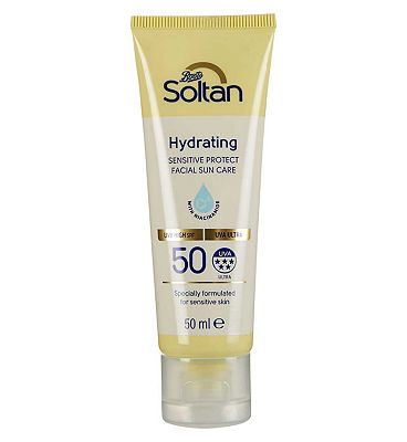 Soltan Hydrating Sensitive Protect Facial Suncare with Niacinamide SPF50 50ml