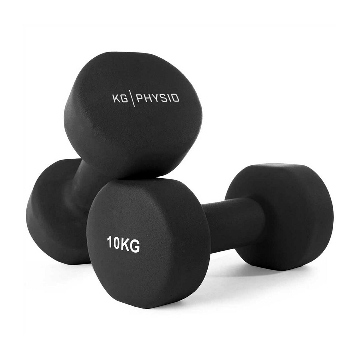 Kg Physio 10Kg Dumbbells Black