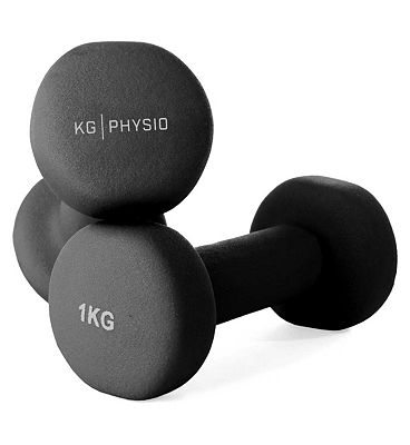 KG Physio 1KG Dumbbells Black