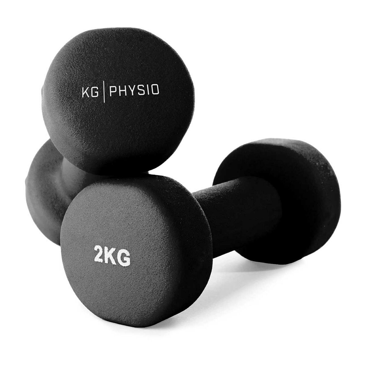 Kg Physio 2Kg Dumbbells Black