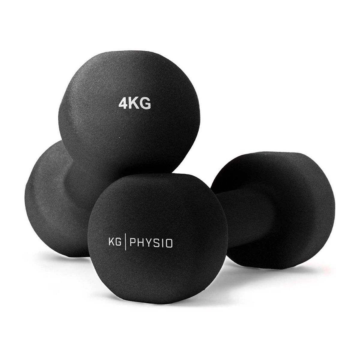 Kg Physio 4Kg Dumbbells Black