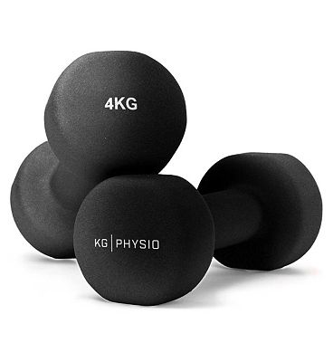 KG Physio 4KG Dumbbells Black
