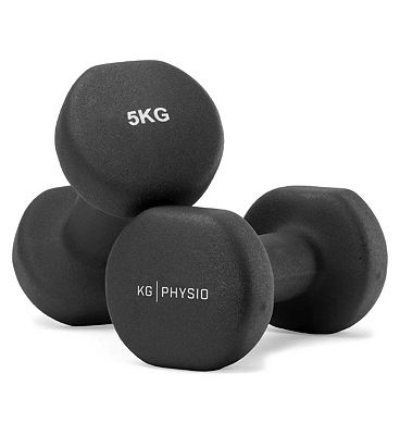 KG Physio 5KG Dumbbells Black