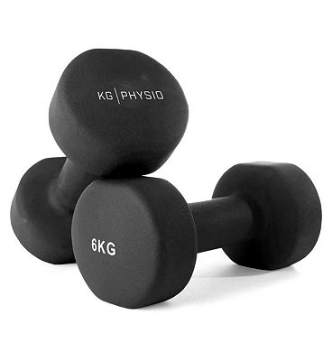 KG Physio 6KG Dumbbells Black