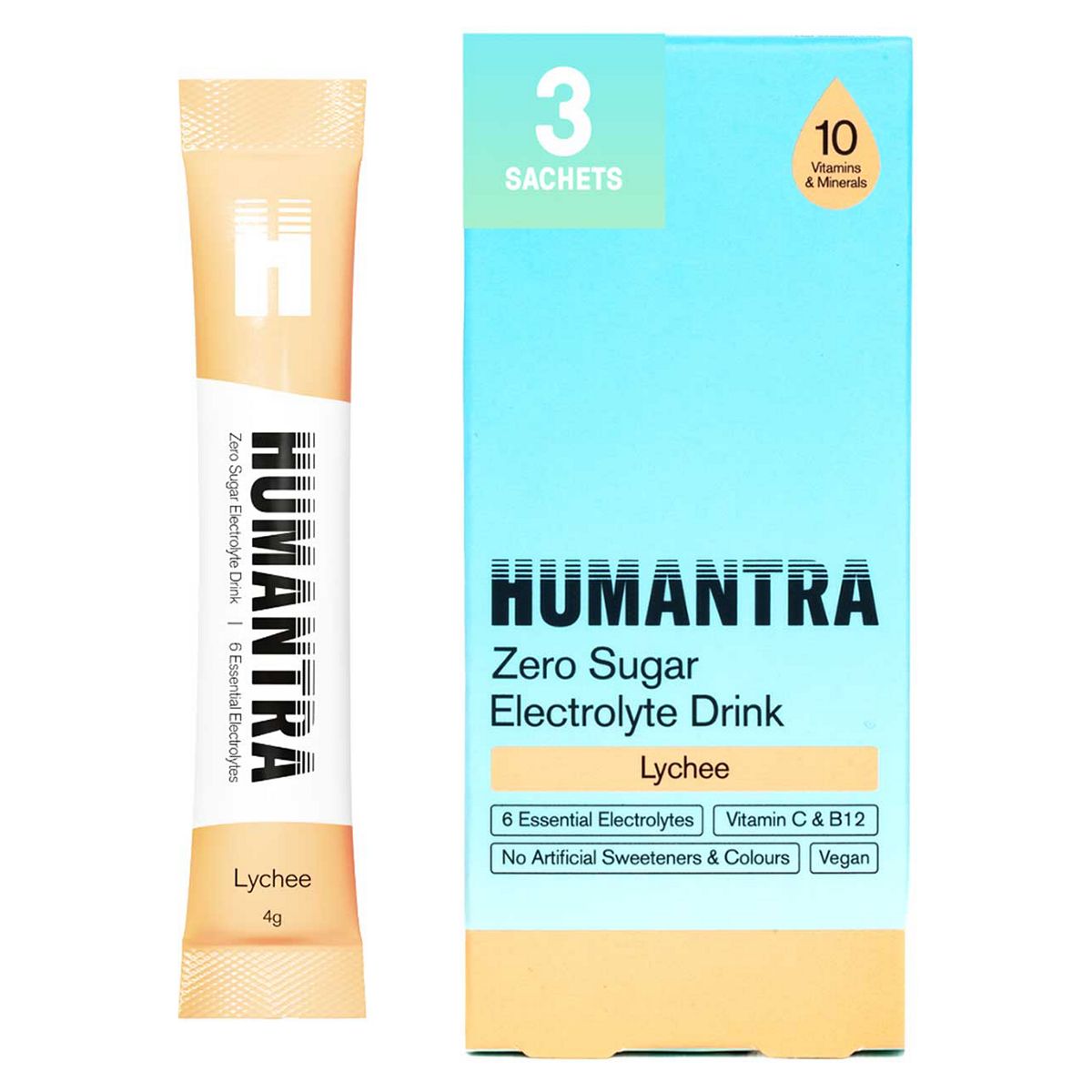 Humantra Lychee Electrolyte Powder Sachets 3S