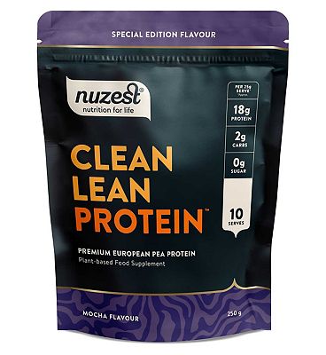 NUZEST Clean Lean Protein Premium European Pea Protein Powder Mocha 250g