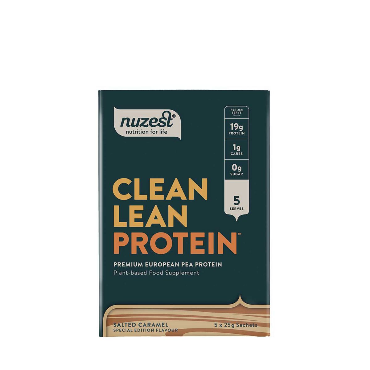 Nuzest Clean Lean Protein Premium European Pea Powder Salted Caramel 5 X 25G
