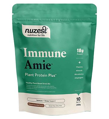Nuzest Protein Plus Immune Amie Chocolate European Pea Protein Powder 250g