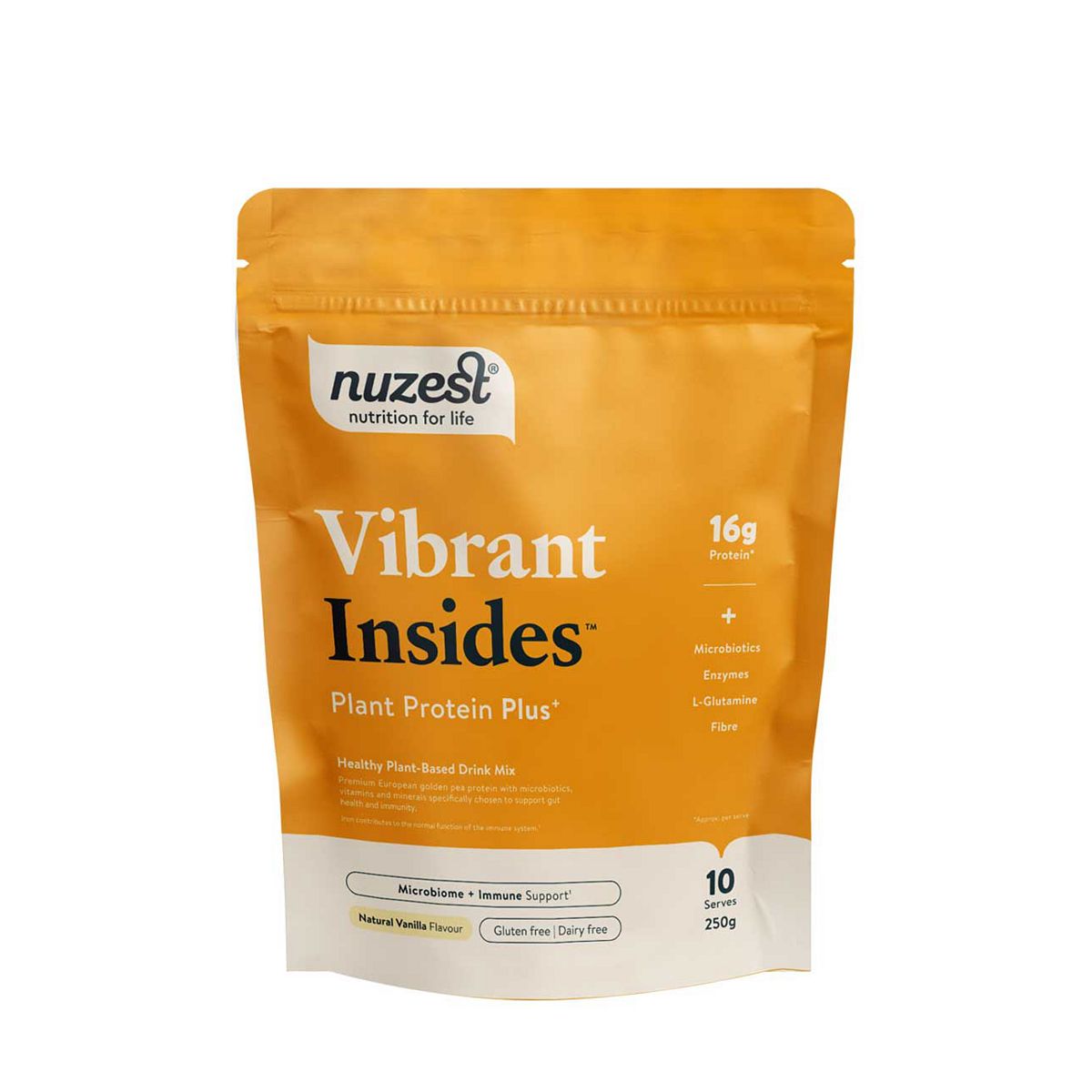 Nuzest Protein Plus Vibrant Insides Vanilla European Pea Powder 250G