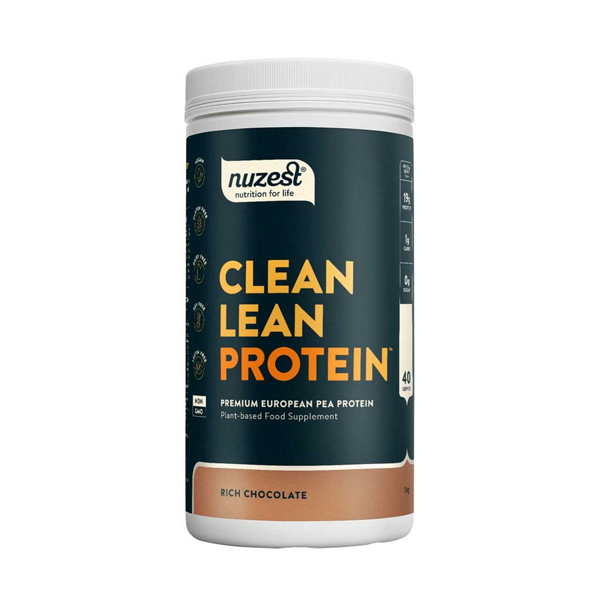 Nuzest Clean Lean Protein Premium European Pea Powder Rich Chocolate 1Kg