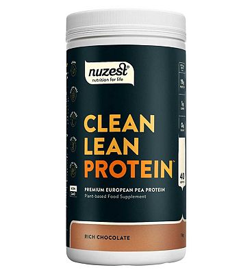 NUZEST Clean Lean Protein Premium European Pea Protein Powder Rich Chocolate 1kg