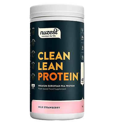 NUZEST Clean Lean Protein Premium European Pea Protein Powder Wild Strawberry 1kg