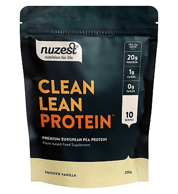 NUZEST Clean Lean Protein Premium European Pea Protein Powder Smooth Vanilla 250g