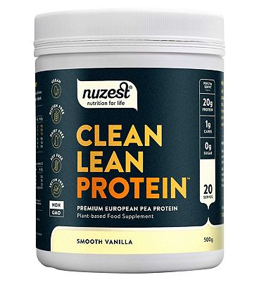 NUZEST Clean Lean Protein Premium European Pea Protein Powder Smooth Vanilla 500g