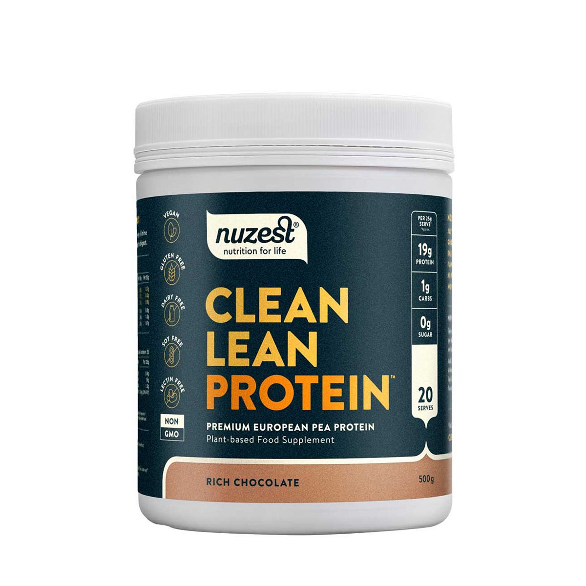 Nuzest Clean Lean Protein Premium European Pea Powder Rich Chocolate 500G