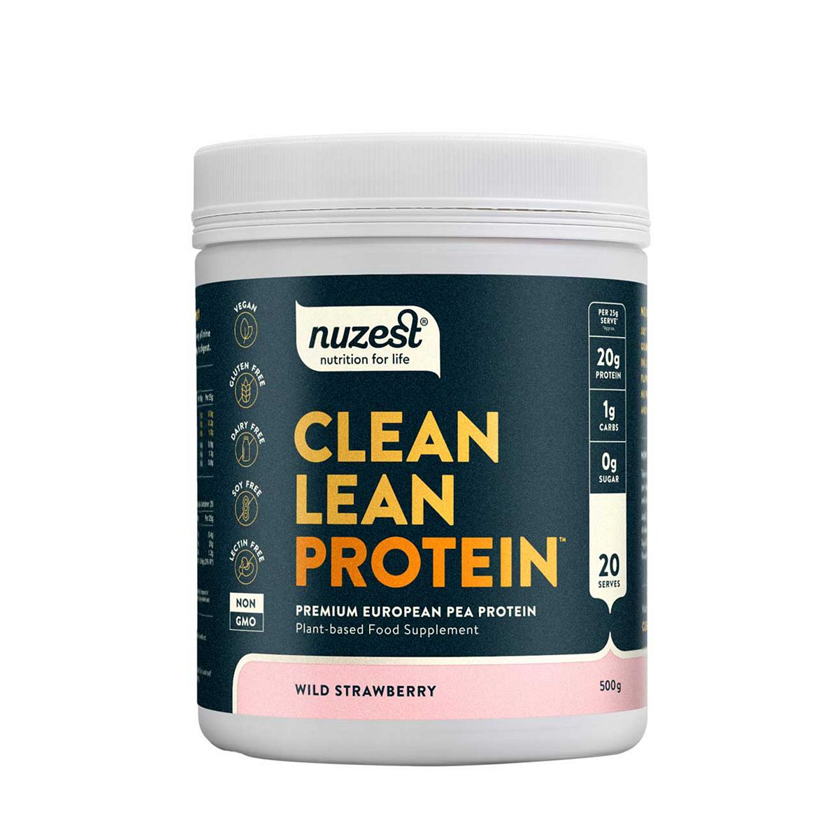 Nuzest Clean Lean Protein Premium European Pea Powder Wild Strawberry 500G