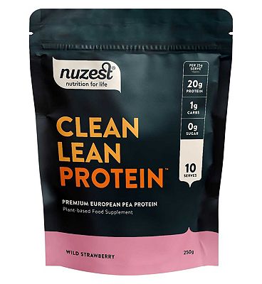 NUZEST Clean Lean Protein Premium European Pea Protein Powder Wild Strawberry 250g
