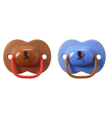 Tommee Tippee Limited Edition 60-Year Anniversary Anytime Soothers Blue/Brown 0-6m Duo