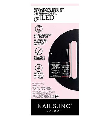 Nails. Inc Gel LED Gel Primer, Base & Top Coat Refill Kit 35g