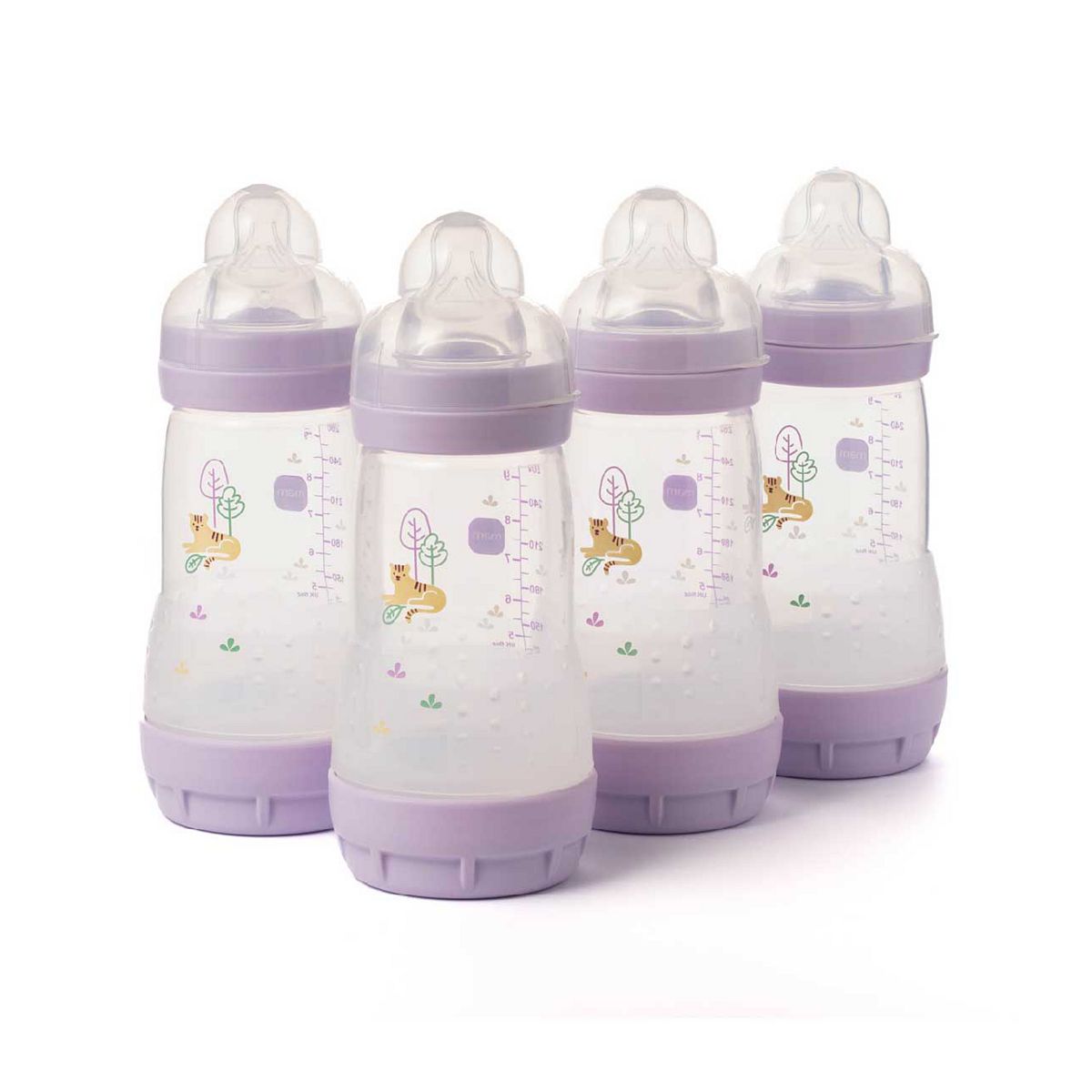 Mam Easy Start Anti-Colic 260Ml Bottle - 4Pk Lilac