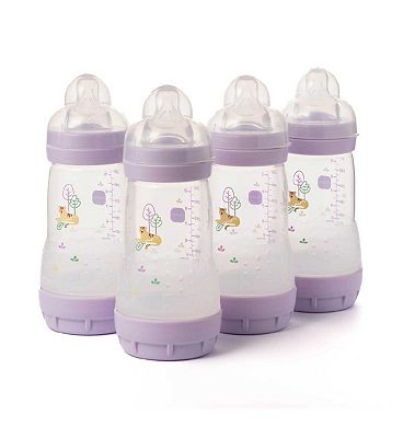 MAM Easy start Anti-Colic 260ml Bottle - 4pk Lilac