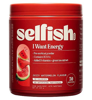 Selfish Supps I Want Energy 240g Juicy Watermelon Flavour