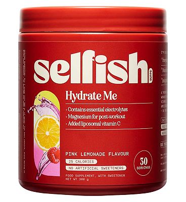 Selfish Supps Hydrate Me 300g Pink Lemonade Flavour