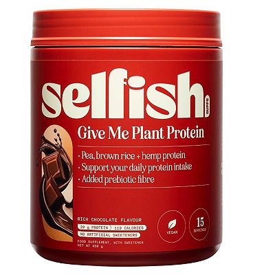 Selfish Supps Give Me Plant Protein 450g Rich Chocolate Flavour