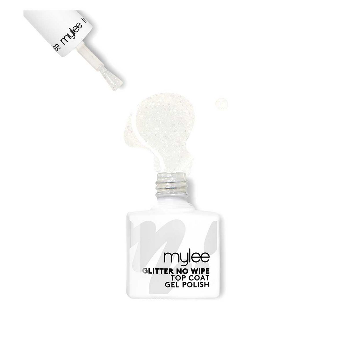 Mylee Gel Nail Polish Glitter No Wipe Top Coat 10ml