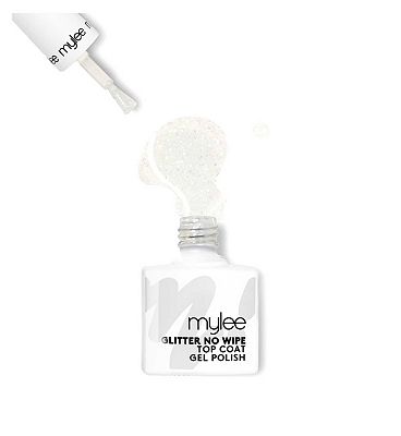 Click to view product details and reviews for Mylee Gel Polish Glitter No Wipe Top Coat 10ml.