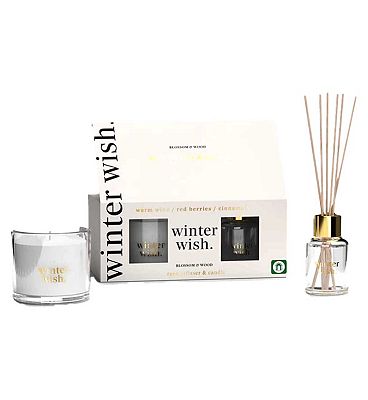 Blossom & Wood Mini Candle & Diffuser Set- Winter Wish