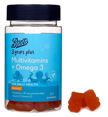 Boots 3 Years Plus Multivitamins + Omega 3 Gummies 60s