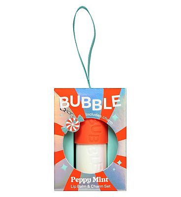 Bubble Peppy Mint Lip Balm & Charm Set