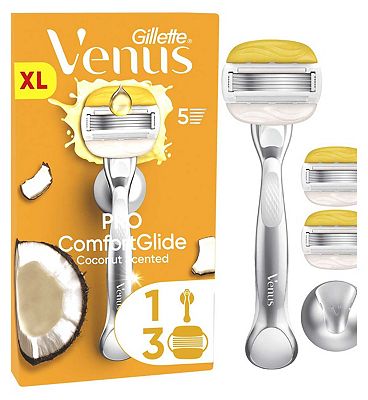 Gillette Venus Pro ComfortGlide Coconut Scented Womens Razor 1 Refill Razor