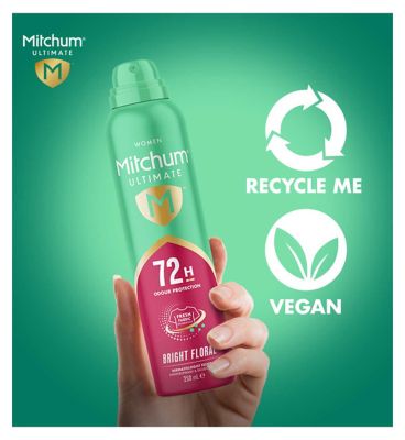 Mitchum Women Ultimate 72h Bright Floral Anti-Perspirant and Deodorant 250ml (6)
