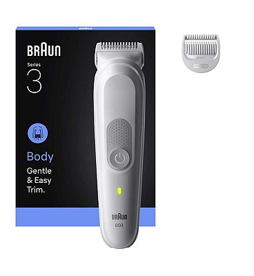 Braun Body Groomer Series 3, +2 Grooming Tools, Groom & Trim, Waterproof, BG3500, Grey