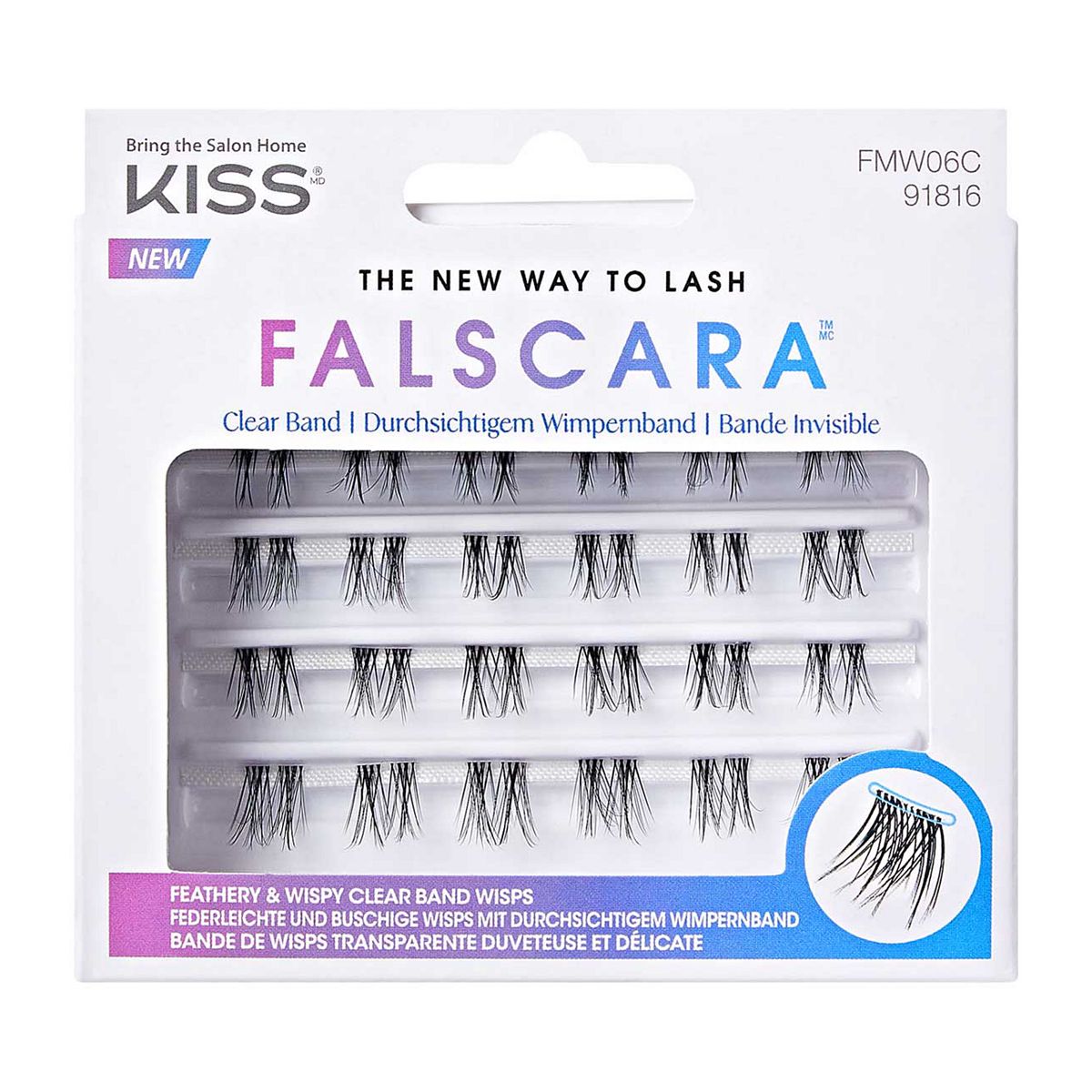 Kiss Falscara Clear Band Lashes 30S