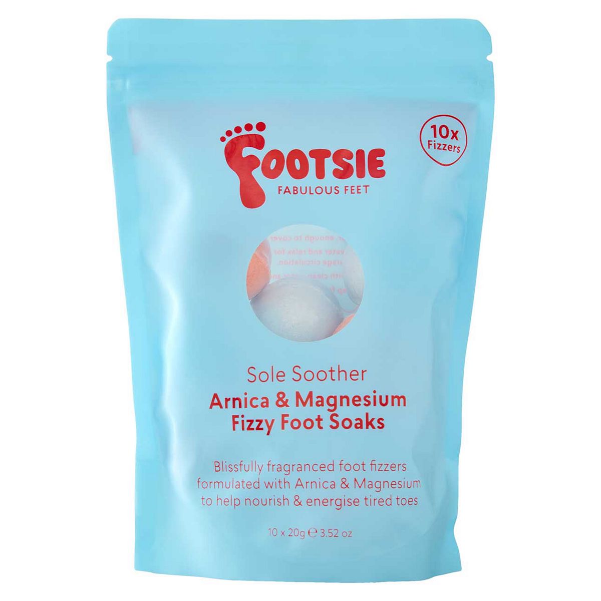 Footsie Sole Soother Fizzy Foot Soaks 10X Fizzers, 20g