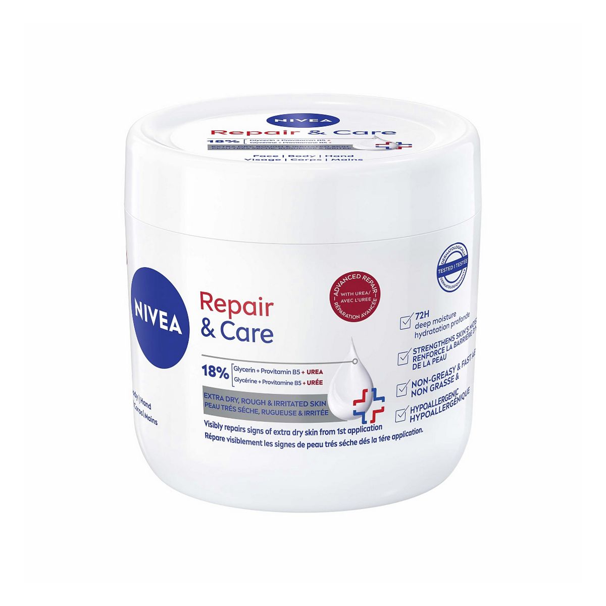 Nivea Repair & Care 18% Glycerin Urea 72H Body Moisturiser 400Ml