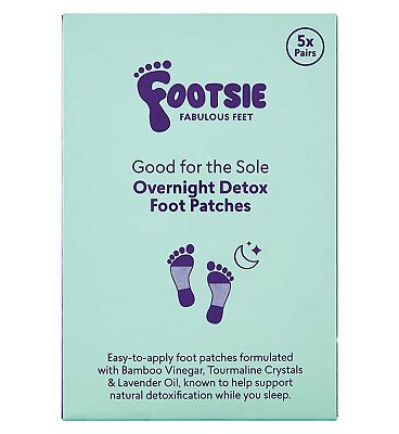 Click to view product details and reviews for Footsie Good For The Sole Overnight Detox Foot Patches 5xpairs.