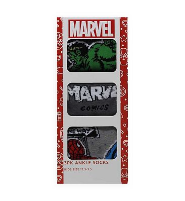 Marvel Marvel Comics Kids Ankle Socks 3 Pack