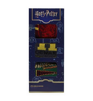 Warner Brothers Harry Potter Mens Ankle Socks 3 Pack