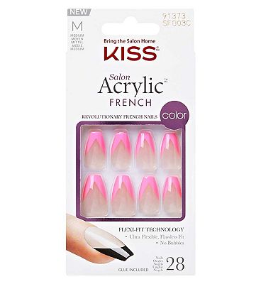 Kiss Salon Acrylic French Nails Squared 31s